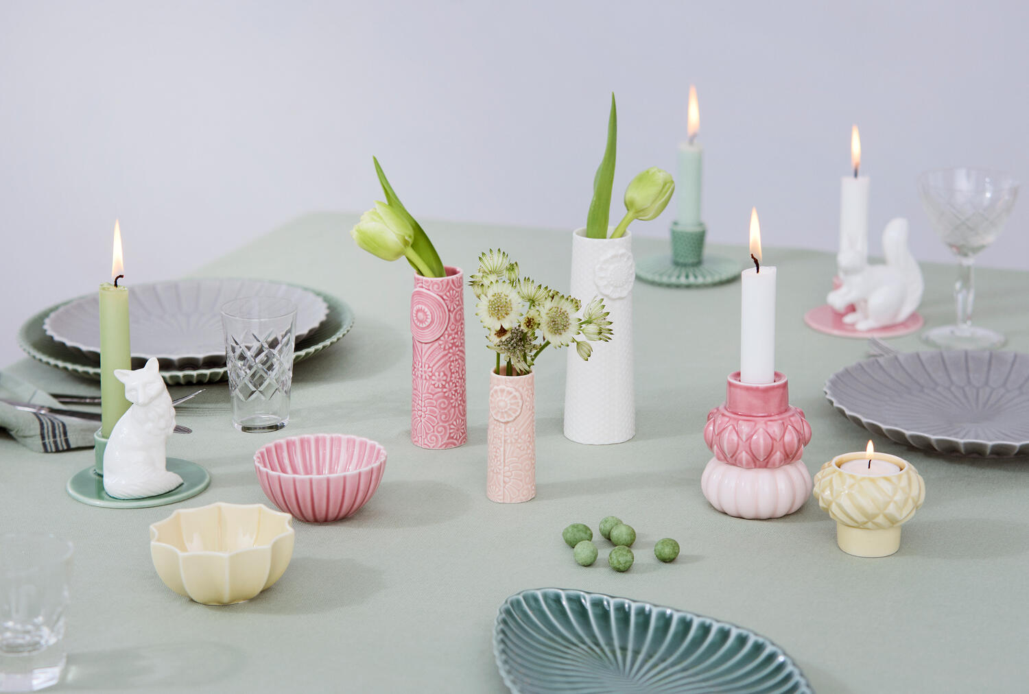 Pipanella Flock vaser, Pink Bouquet - 3 stk